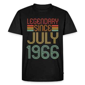 Légendaire depuis juillet 1966, anniversaire - T-shirt Premium bio Homme - noir - Devant - Nico (187cm)