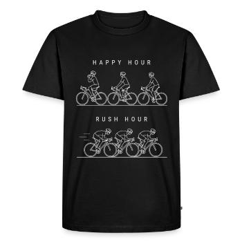 Happy Hour Pick-Hour Bike Shirt de moto - T-shirt Premium bio Homme - noir - Devant - Nico (187cm)