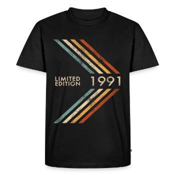 1991 Limited Edition Birthday Man Woman Retro - Men's Premium Organic T-Shirt - black - Front - Nico (187cm)