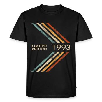 1993 Limited Edition Birthday Man Woman Retro - Men's Premium Organic T-Shirt - black - Front - Nico (187cm)