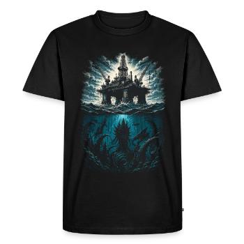 Deep-sea workers - Men's Premium Organic T-Shirt - black - Front - Nico (187cm)