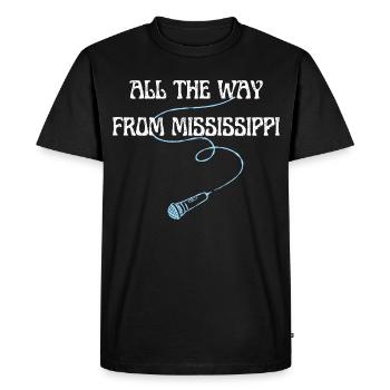 All the way from Mississippi - Blues concert Mic - T-shirt Premium bio Homme - noir - Devant - Nico (187cm)