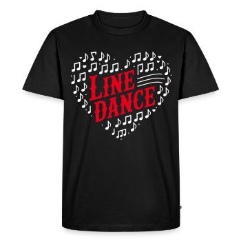 Conception de cœurs de danse en ligne - T-shirt Premium bio Homme - noir - Devant - Nico (187cm)