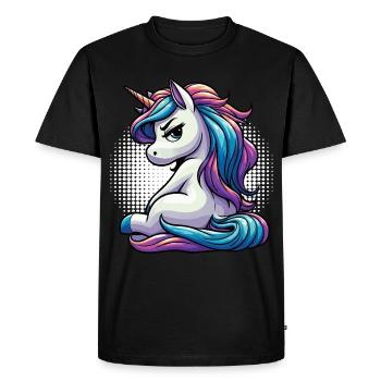 Licorne Licorne Fan Licorne Amoureux de la licorne - T-shirt Premium bio Homme - noir - Devant - Nico (187cm)