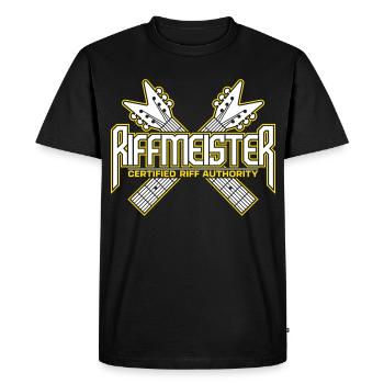 Riffmeister - Autorité Certifiée des Riffs - T-shirt Premium bio Homme - noir - Devant - Nico (187cm)