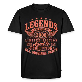 18e anniversaire 2008 Cadeau de 18 ans - T-shirt Premium bio Homme - noir - Devant - Nico (187cm)