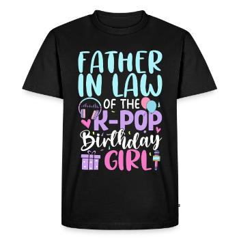 Beau-père de la fille anniversaire de la K-Pop - T-shirt Premium bio Homme - noir - Devant - Nico (187cm)