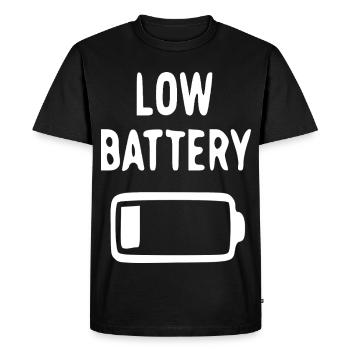 Conception à faible humeur de batterie - T-shirt Premium bio Homme - noir - Devant - Nico (187cm)