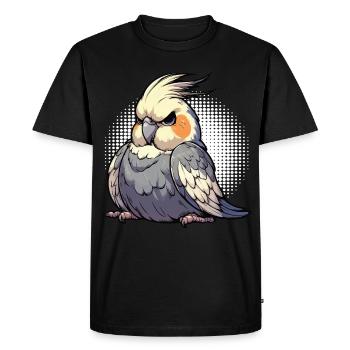 Calopsitte Calopsitte Calopsitte Oiseau calopsitte - T-shirt Premium bio Homme - noir - Devant - Nico (187cm)