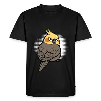 Calopsitte Calopsitte Calopsitte Oiseau calopsitte - T-shirt Premium bio Homme - noir - Devant - Nico (187cm)