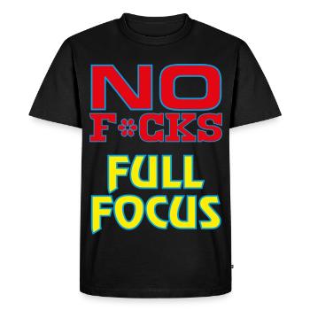 NO_Fcks_FullFocus - T-shirt Premium bio Homme - noir - Devant - Nico (187cm)