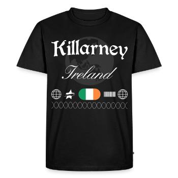 Killarney Ireland Streetwear Travel Souvenir - Men's Premium Organic T-Shirt - black - Front - Nico (187cm)