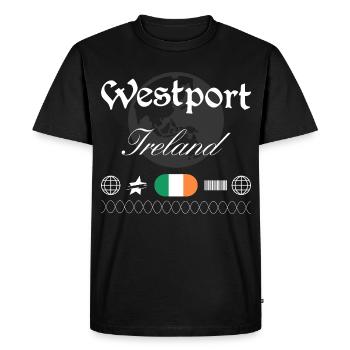 Souvenir de voyage streetwear Westport Ireland - T-shirt Premium bio Homme - noir - Devant - Nico (187cm)