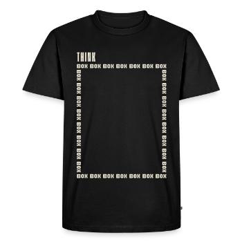 Pensez en dehors des sentiers battus - T-shirt Premium bio Homme - noir - Devant - Nico (187cm)