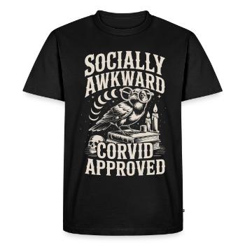 Design des hiboux socialement maladroits - T-shirt Premium bio Homme - noir - Devant - Nico (187cm)