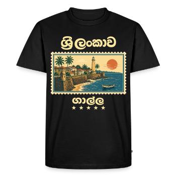 Marque de voyage vintage Sri Lanka Galle - T-shirt Premium bio Homme - noir - Devant - Nico (187cm)