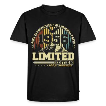 Jahrgang 1956 Vintage Retro Geburtstag Geschenk - Men's Premium Organic T-Shirt - black - Front - Nico (187cm)