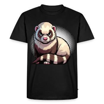 Furet Ferret Holder Furet Propriétaire - T-shirt Premium bio Homme - noir - Devant - Nico (187cm)