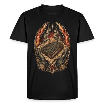 Concours de BBQ - T-shirt Premium bio Homme - noir - Devant - Nico (187cm)