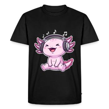 Musique Axolotl - T-shirt Premium bio Homme - noir - Devant - Nico (187cm)