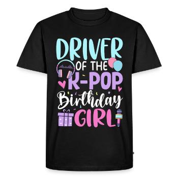 Conductrice de la fille d’anniversaire du K-Pop - T-shirt Premium bio Homme - noir - Devant - Nico (187cm)