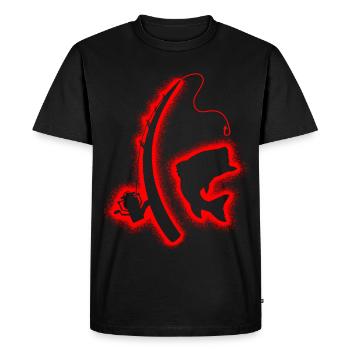Pêche Pêche Hommes Enfants Garçons Pêcheurs - T-shirt Premium bio Homme - noir - Devant - Nico (187cm)