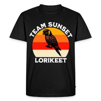 Équipe Forstenlori - T-shirt Premium bio Homme - noir - Devant - Nico (187cm)
