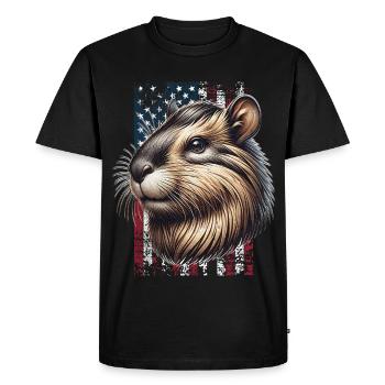 Agouti US Aguti - T-shirt Premium bio Homme - noir - Devant - Nico (187cm)