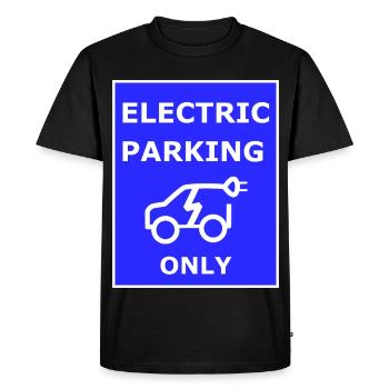 Panneau de stationnement électrique - T-shirt Premium bio Homme - noir - Devant - Nico (187cm)