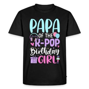 Papa de La Fille d’anniversaire K-Pop - T-shirt Premium bio Homme - noir - Devant - Nico (187cm)