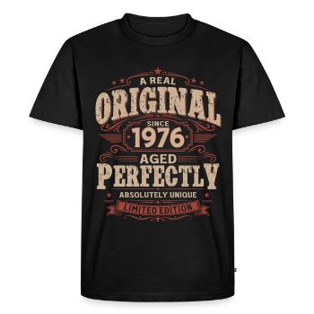 50e anniversaire Gift Man Vintage original 1976 - T-shirt Premium bio Homme - noir - Devant - Nico (187cm)