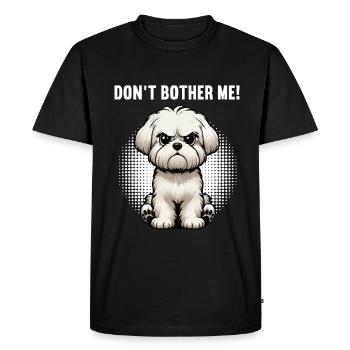 Ne me dérange pas Malteser Propriétaire Maltese Maltese - T-shirt Premium bio Homme - noir - Devant - Nico (187cm)