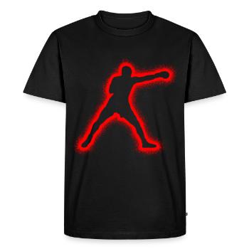 Boxe Boxe Boxeur Enfants Hommes Garçons Boxe - T-shirt Premium bio Homme - noir - Devant - Nico (187cm)
