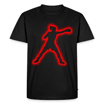 Boxe sportive Boxer Enfants Femmes Filles Box - T-shirt Premium bio Homme - noir - Devant - Nico (187cm)