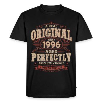 30th Birthday Gift Man Original Vintage 1996 - Men's Premium Organic T-Shirt - black - Front - Nico (187cm)