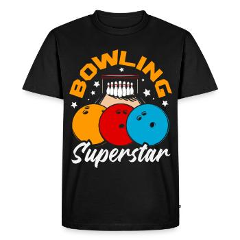 Quilles de boules de superstar du bowling - T-shirt Premium bio Homme - noir - Devant - Nico (187cm)