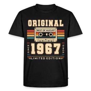 Cadeau d’anniversaire pour le 59e anniversaire Août 1967 - T-shirt Premium bio Homme - noir - Devant - Nico (187cm)