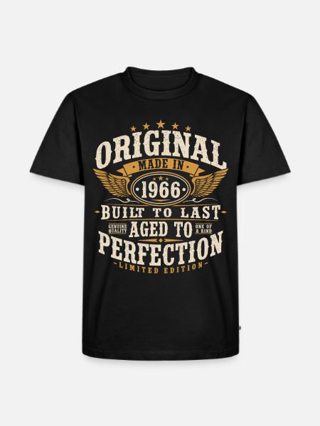 Original 1966 Vintage Vintage Birthday Gift - Men's Premium Organic T-Shirt - black