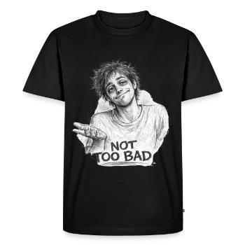 Not Too Bad Funny Pencil Sketch - Men's Premium Organic T-Shirt - black - Front - Nico (187cm)