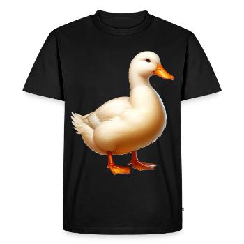 Peking duck - Men's Premium Organic T-Shirt - black - Front - Nico (187cm)