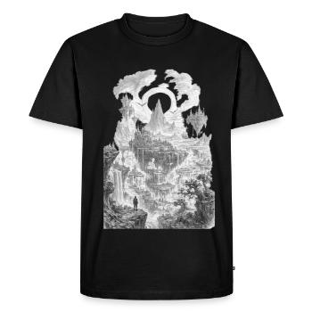 Lost Kingdom Beyond the Floating Mountains - Men's Premium Organic T-Shirt - black - Front - Nico (187cm)