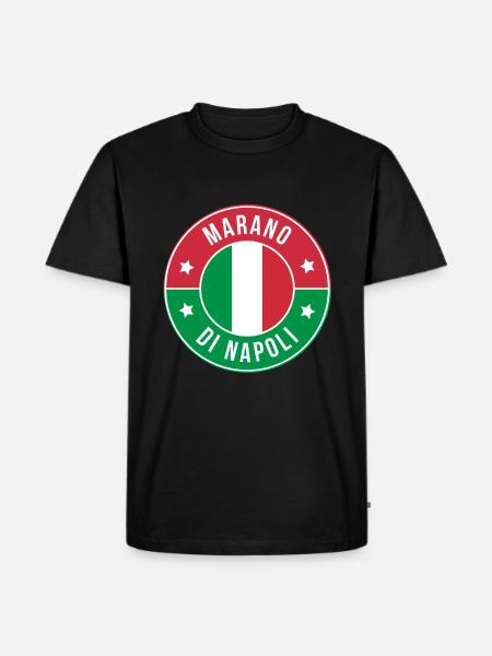 Marano di Napoli Round Emblem - Men's Premium Organic T-Shirt - black