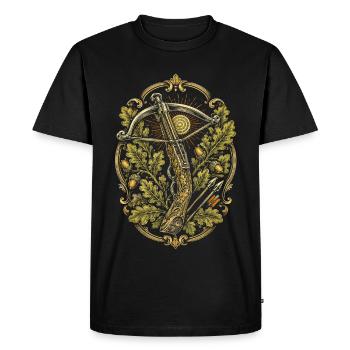 Crossbow Crossbowman - Men's Premium Organic T-Shirt - black - Front - Nico (187cm)
