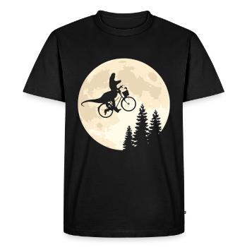 Dino Bicycle Moon Vintage - Men's Premium Organic T-Shirt - black - Front - Nico (187cm)