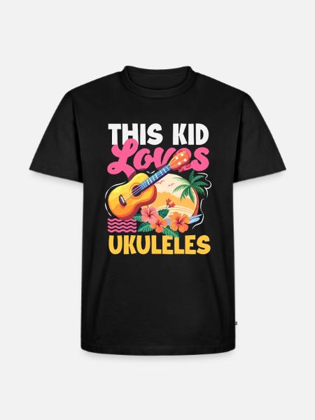 Lustiges Ukulele Designs Und Sprüche - Männer Premium Bio T-Shirt - Schwarz