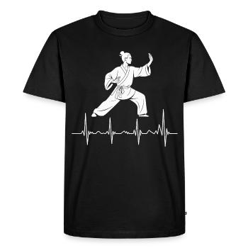 Tai Chi Zen Meditation – Chi Qigong Training - Men's Premium Organic T-Shirt - black - Front - Nico (187cm)