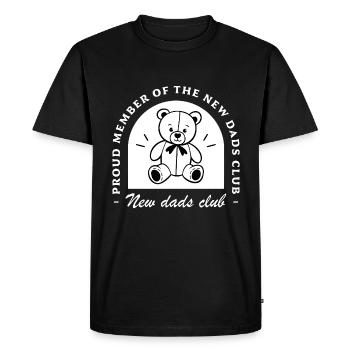 Première fête des pères du New Dads, Club des nouveaux papas - T-shirt Premium bio Homme - noir - Devant - Nico (187cm)