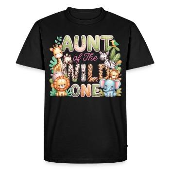Tante du Sauvage - T-shirt Premium bio Homme - noir - Devant - Nico (187cm)