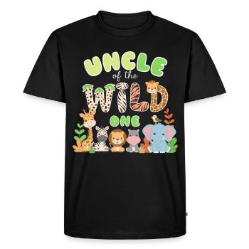 Oncle du Sauvage - T-shirt Premium bio Homme - noir - Devant - Nico (187cm)