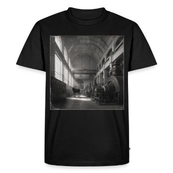 Lost Place Moose Black & White Art Animal Crime - Men's Premium Organic T-Shirt - black - Front - Nico (187cm)